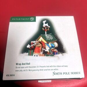 Dept 56 North Pole Wrap And Roll #56818 NEW In Box 2001 North Pole Series Elf